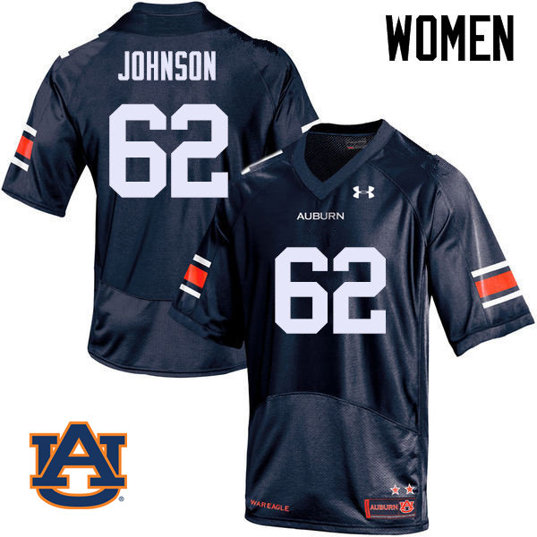Women Auburn Tigers #62 Jauntavius Johnson College Football Jerseys Sale-Navy